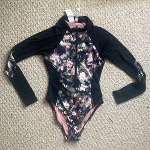 Lucky brand long sleeve one piece zip suit